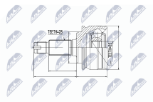 Шарнирный комплект, приводной вал Шарнирный комплект, приводной вал