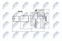 Комплект шарнірів, приводний вал 