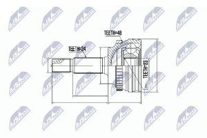 Комплект шарнірів, приводний вал