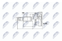 Комплект шарнірів, приводний вал 