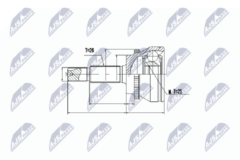 Комплект шарнірів, приводний вал 