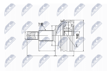 Комплект шарнірів, приводний вал Комплект шарнірів, приводний вал