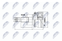 Комплект шарнірів, приводний вал 