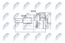 Шарнирный комплект, приводной вал Шарнирный комплект, приводной вал