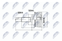 Шарнирный комплект, приводной вал Шарнирный комплект, приводной вал