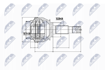 Комплект шарнірів, приводний вал Комплект шарнірів, приводний вал