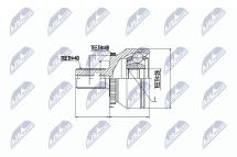 Комплект шарнірів, приводний вал 