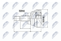 Комплект шарнірів, приводний вал 
