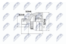 Комплект шарнірів, приводний вал 