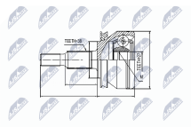 Комплект шарнірів, приводний вал 
