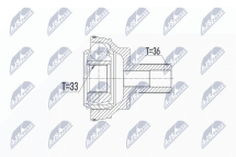 Комплект шарнірів, приводний вал 