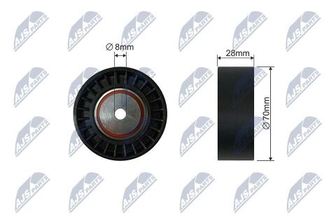 Натяжний ролик, поліклиновий ремінь 