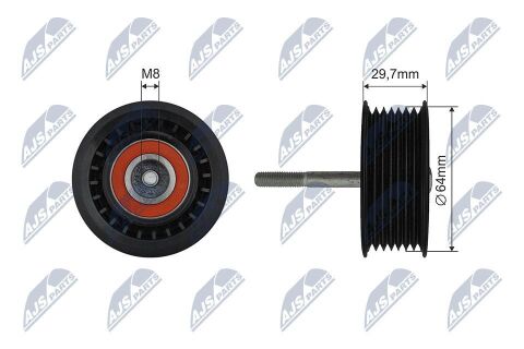 Натяжний ролик, поліклиновий ремінь 