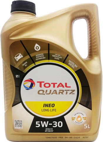 Моторна олива Total QUARTZ INEO LONG LIFE 5W-30, 5 літрів Моторна олива Total QUARTZ INEO LONG LIFE 5W-30, 5 літрів