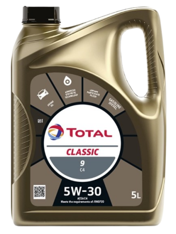 Моторное масло TOTAL Classic 9 C4 5W-30, 5 литров Моторное масло TOTAL Classic 9 C4 5W-30, 5 литров