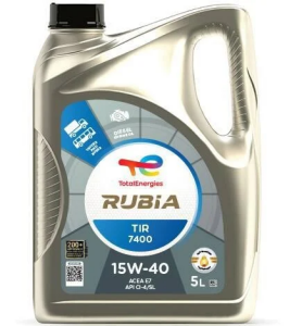 Моторна олива TOTAL RUBIA TIR 7400 15W-40, 5 літрів