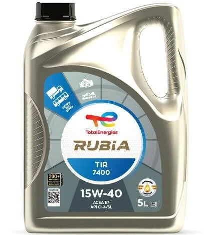 Моторна олива TOTAL RUBIA TIR 7400 15W-40, 5 літрів Моторна олива TOTAL RUBIA TIR 7400 15W-40, 5 літрів