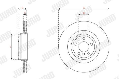Тормозной диск зад. BMW 5: F01/F02/F03/F04/F07 08-17 (370*69,2)