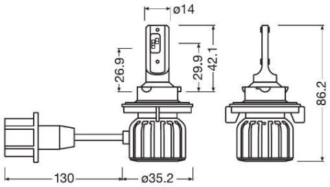 Автолампа OSRAM LED 2шт. P26.4T 10 15W Автолампа OSRAM LED 2шт. P26.4T 10 15W