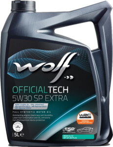 Моторна олива WOLF OFFICIALTECH C3 SP EXTRA 5W-30, 5 літрів