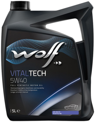 Моторна олива WOLF VITALTECH 5W-40, 5 літрів