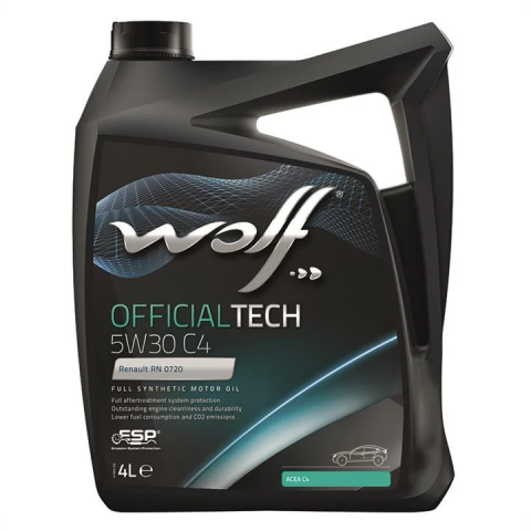 Моторное масло WOLF OFFICIALTECH C4 5W-30, 4 литра Моторное масло WOLF OFFICIALTECH C4 5W-30, 4 литра