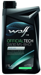 Моторна олива WOLF OFFICIALTECH MS-BHDI 0W-30, 1 літр