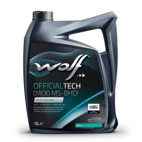 Моторна олива WOLF OFFICIALTECH MS-BHDI 0W-30, 5 літрів Моторна олива WOLF OFFICIALTECH MS-BHDI 0W-30, 5 літрів