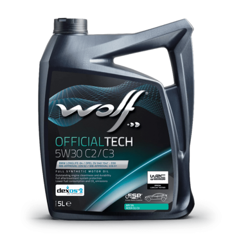 Моторна олива WOLF OFFICIALTECH C2/C3 5W-30, 5 літрів Моторна олива WOLF OFFICIALTECH C2/C3 5W-30, 5 літрів