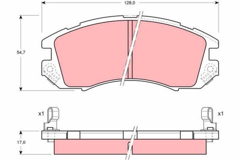 Комплект гальмівних колодок Комплект гальмівних колодок