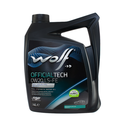 Моторна олива WOLF OFFICIALTECH LS-FE 0W-20, 4 літри Моторна олива WOLF OFFICIALTECH LS-FE 0W-20, 4 літри