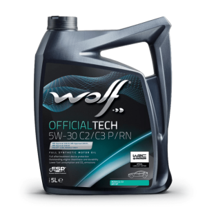Моторное масло WOLF OFFICIALTECH C2/C3 P/RN 5W-30, 5 литров