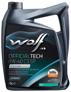 Моторна олива WOLF OFFICIALTECH C3 SP 0W-40, 5 літрів