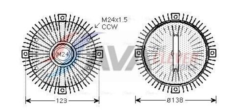 BMW Віскомуфта вентилятора радіатора 3 E30, 5 E34, E39 1.6/2.8 BMW Віскомуфта вентилятора радіатора 3 E30, 5 E34, E39 1.6/2.8