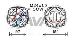 BMW Муфта зчеплення вентилятора 7 (E65, E66, E67) 01-, X5 (E53) 00-