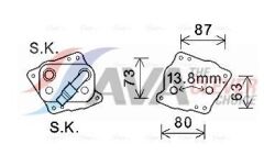 Масляный радиатор (без корпуса) BMW 1 (E81), (E87), (E88), 3 (E90), 5 (E60), X3 (E83) Масляный радиатор (без корпуса) BMW 1 (E81), (E87), (E88), 3 (E90), 5 (E60), X3 (E83)