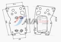 Оливний радіатор (без корпуса) BMW 1 F20, 3 E90, 3 F30, 4, 5 F10, X1/3/5 F25