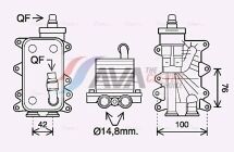 Оливний радіатор (з корпусом) BMW 5 E60, 6 E65, X3 E83 2.0/3.0d Оливний радіатор (з корпусом) BMW 5 E60, 6 E65, X3 E83 2.0/3.0d