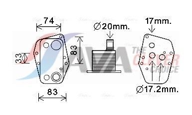 BMW Оливний радіатор 1 E87, 3 E46/90, 5 E60, X3 E83 2.0d