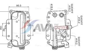 BMW Оливний радіатор 5 (F10) 11-, 5 Touring (F11) 10-