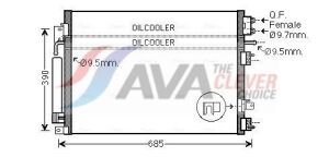 Радиатор кондиционера (конденсатор) Chrysler 300C 04–