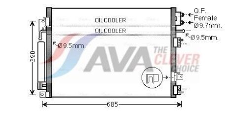 Радіатор кондиціонера (конденсатор) Chrysler 300C 04– Радіатор кондиціонера (конденсатор) Chrysler 300C 04–