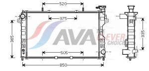 CHRYSLER Радиатор системы охлаждения двигателя VOYAGER IV 3.3, 3.8 00-, DODGE