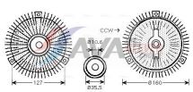 Віскомуфта вентилятора радіатора Mercedes-Benz W210/140 2.8/3.2 93–