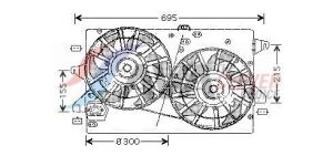 FORD Вентилятор радіатора (з дифузором) MONDEO III 1.8, 2.0 00-