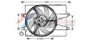 FORD Вентилятор радиатора Fiesta V, Fusion 1.25/1.6, Mazda 2 01-, Fusion 1.25/1.6, Mazda 2 01-