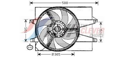 FORD Вентилятор радіатора Fiesta V, Fusion 1.25/1.6, Mazda 2 01- FORD Вентилятор радіатора Fiesta V, Fusion 1.25/1.6, Mazda 2 01-