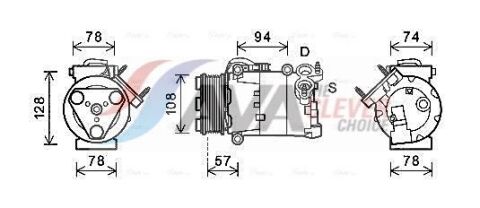 FORD Компресор кондиціонера C-MAX II 2.0 TDCi 10-, GALAXY II 2.0 TDCi 06-, MONDEO IV 2.0 TDCi 07-, LAND ROVER FORD Компресор кондиціонера C-MAX II 2.0 TDCi 10-, GALAXY II 2.0 TDCi 06-, MONDEO IV 2.0 TDCi 07-, LAND ROVER