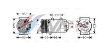 FORD Компресор кондиціонера GALAXY II 1.8, 2.0 TDCi 06-, MONDEO IV 1.8, 2.0 07-, S-MAX 1.8, 2.0 TDCi 06-