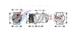 FORD Компрессор кондиционера GALAXY II 1.8, 2.0 TDCi 06-, MONDEO IV 1.8, 2.0 07-, S-MAX 1.8, 2.0 TDCi 06-